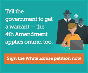 Tell the government to get a warrant - the 4th Amendment applies online, too.