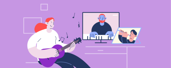 Remotely Playing Music Together COVID Graphic